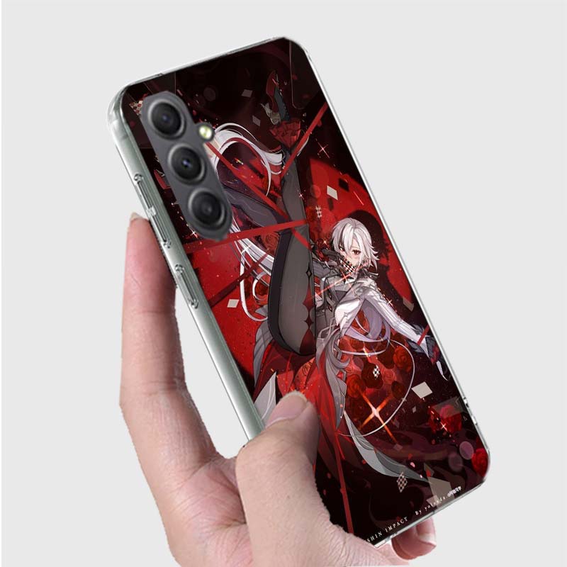 Arlecchino Genshin Impact Phone Case for Samsung A16 A26 A36 A56 A17 A37 A57 A07 A06 A02S A03 A04S A05S Galaxy Note 20 10 A50S A