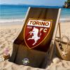 Asciugamano da Spiaggia con Stemma Torino Fc, Asciugatura Rapida, Facile da Curare, Adatto sia per il Fitness che per le Vacanze al Mare, Essenziale per lo Sport