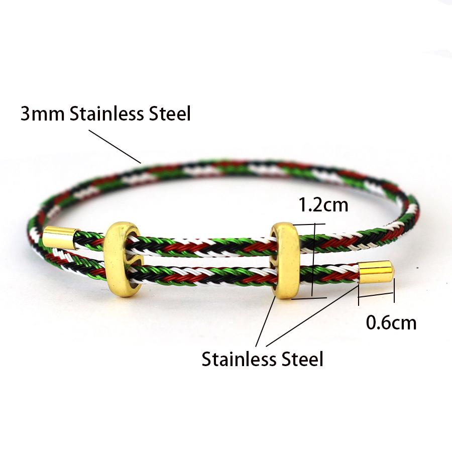 Bracelet Homme Unique Manchette Chaîne en Acier Inoxydable Réglable Bracelet Wrap Bracelet Chanceux Rouge Cadeaux Pour Lui Accessoires Décontractés