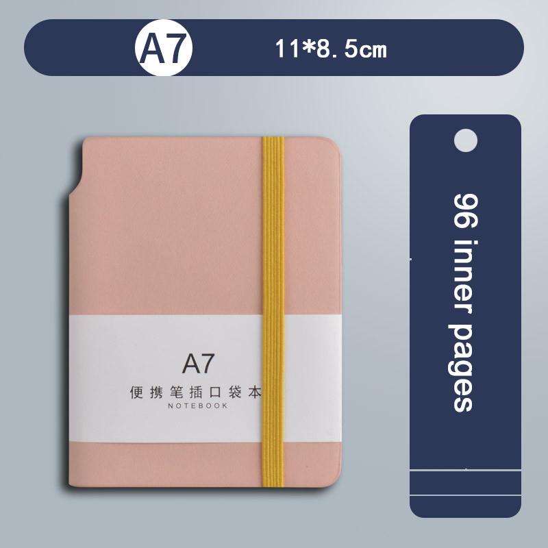 (Gravírování loga zdarma) A6/A7 přenosný zápisník z měkké kůže, účetní kniha ve tvaru trumpety, silný tečkovaný zápisník, kniha záznamů, mini výpisník