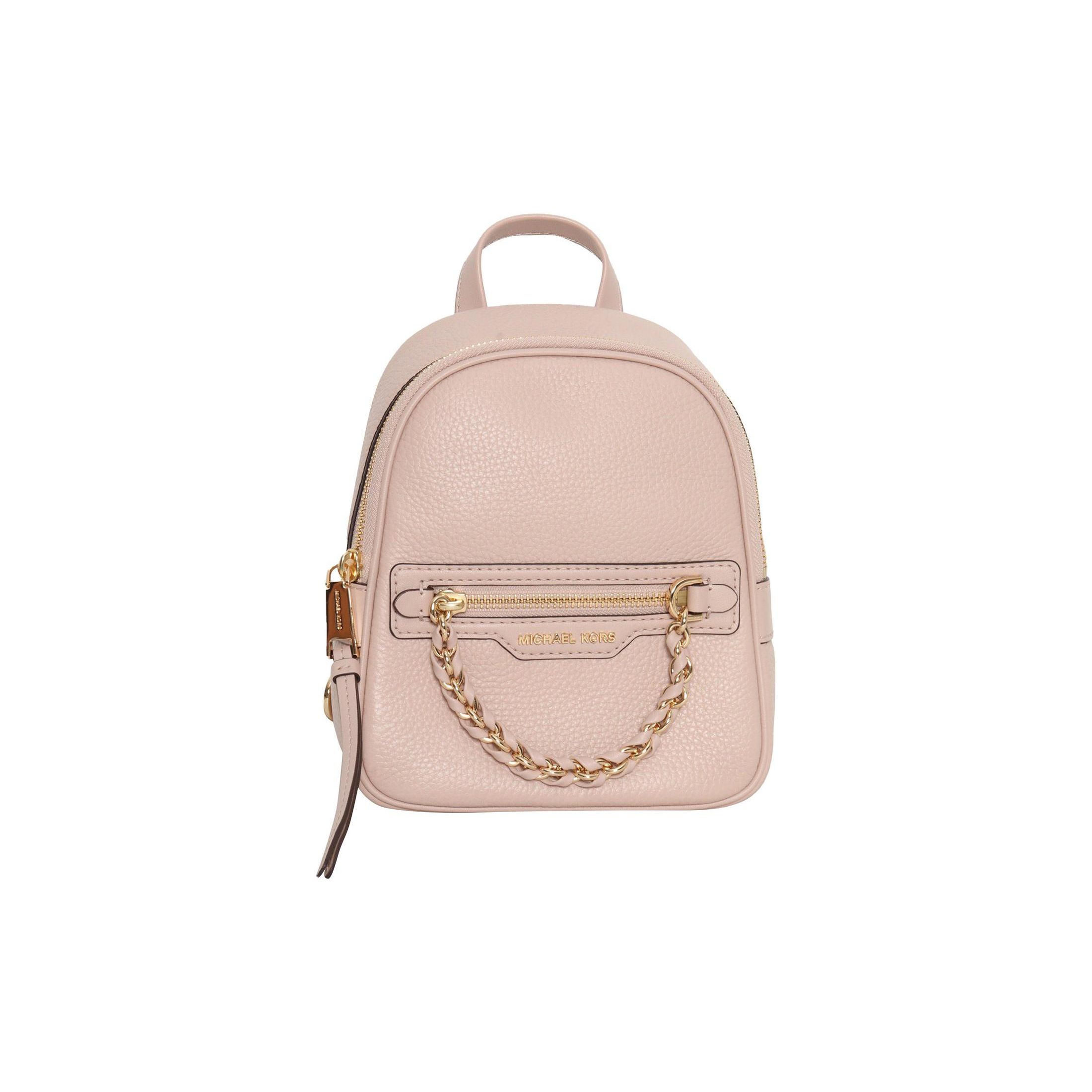 

Michael Kors MK Elliot Solid Letter Logo Woven Chain Zip Closure Backpack Women backpack Pink 30F3G5EB0L-187 Basic Set (Bag+Dust Bag)