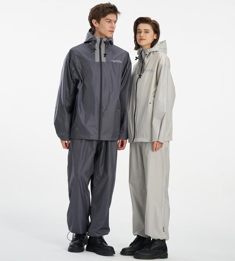 Rain top and bottom rain water rain rain storage bag dark gray [unailu] suit, raincoat, men's set, rainwear, jacket, waterproof, repellent,