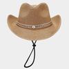 Women'S Summer Vacation Panama Straw Cowboy Hat, Retro Shapeable Brim, Outdoor Travel Sun Protection Cap