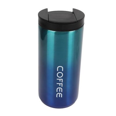 Isolierter Kaffeebecher Edelstahl Großer Durchmesser Farbverlauf Rutschfest Isolierte Wasserflasche