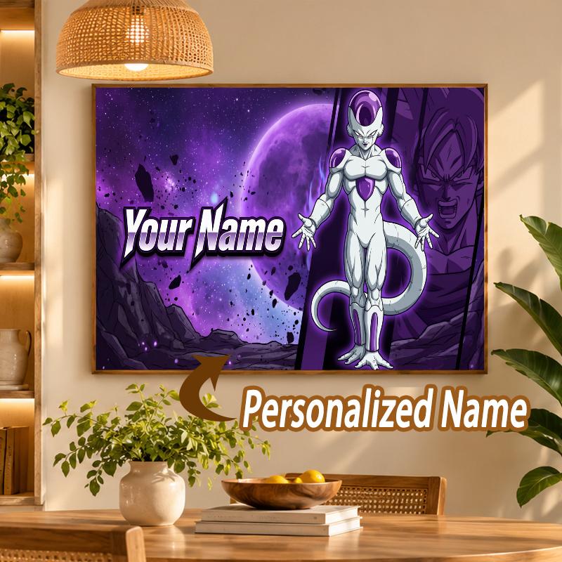 Frieza Custom Name Diamond Painting Personalized 5D Full Drill DIY Diamond Art Home Decor