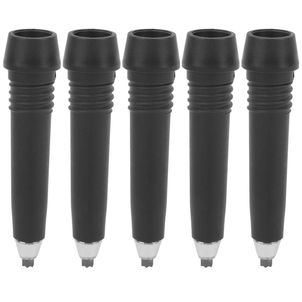 5pcs Alpenstocks Accessory Tungsten Manganese Steel Rod Tip Spare Foot Cover Black