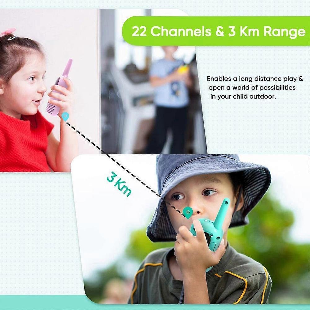 Walkie Talkie Kids Toys for 3-12 Years Old Boy Gift Kids Walkie Talkies 3 Miles Range 22 Channels for Camping Outside Adventure