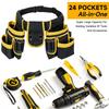 Tool Waist Bag Portable Electrician Toolkit Magnetic Hardware Repair Heavy Duty Tools Belt Multi-functional Tools Organizer