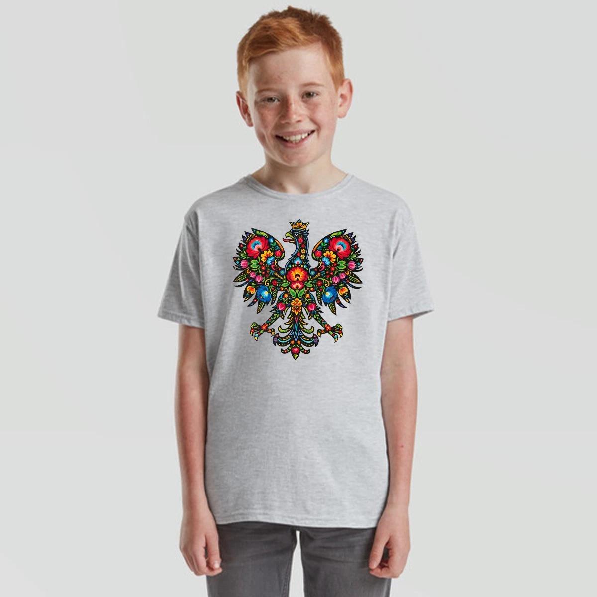 Floral Eagle Polish Folk Art Culture Kids Boys Baby Children T-shirt National Symbol Graphic 120