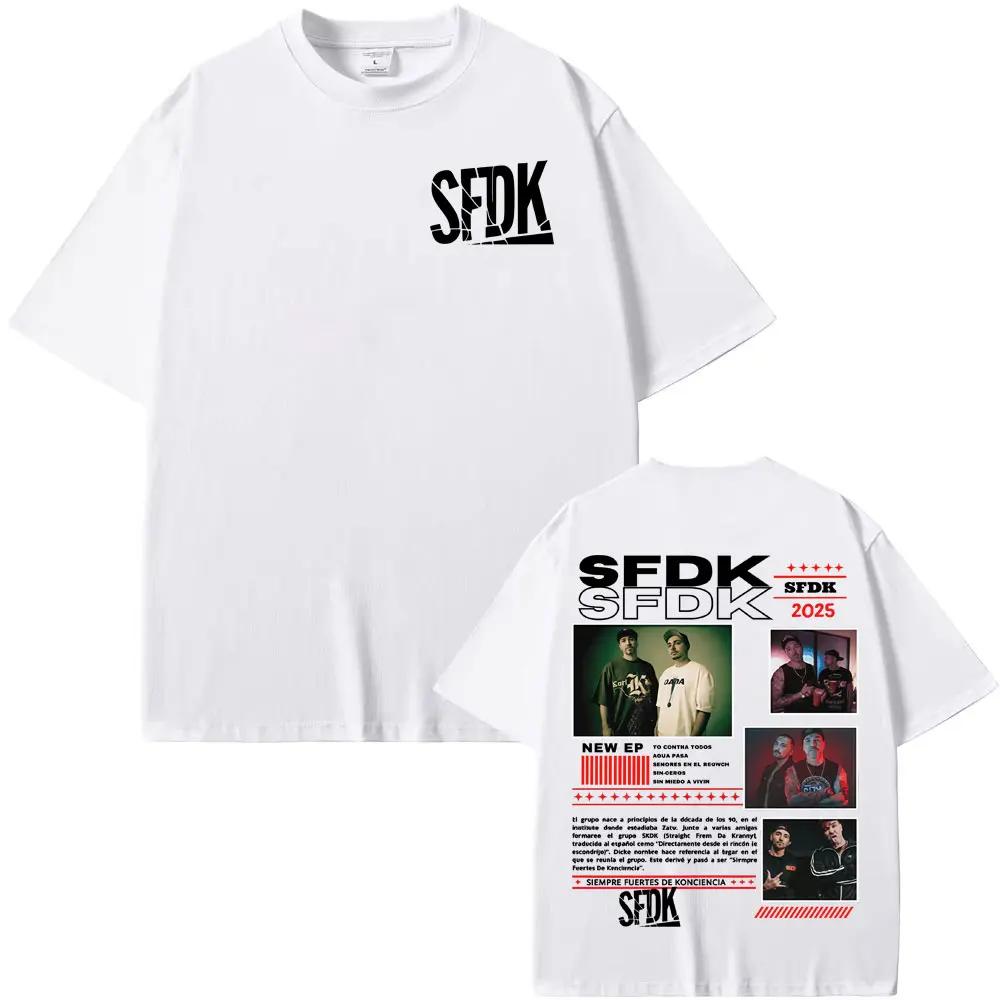 2026 Summer Bestsellers Sfdk Album Tour Graphic T-shirt Men Harajuku Hip-hop Street T-shirt Casual Cotton Short-sleeved T-shirt