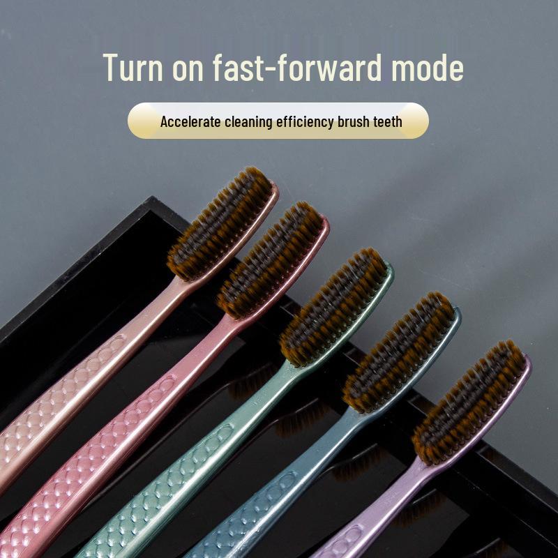 High-End Gilded Series: Large Head Soft Bristle Toothbrush for Men - Family Pack