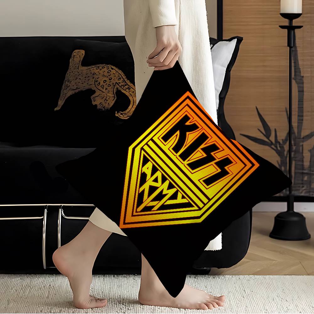 

KISS Band Personalized picture text home decorative pillows Household Gifts 45x45cm 12x12Inch