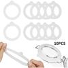 10pcs Silicone Replacement Gasket Airtight Rubber Seals Rings For Jar Lids
