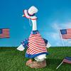4th of July Porch Goose Outfit Independence Day Red White Blue Patriotic Goose Costume for 20"/27" Goose Statue