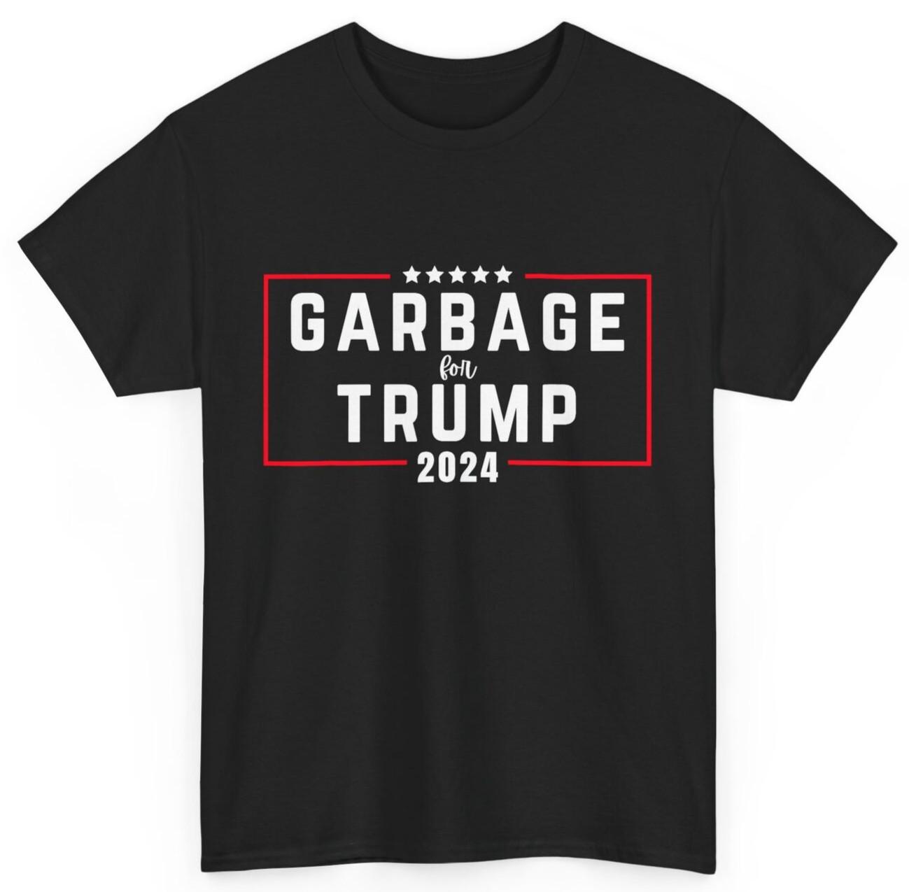 Donald Trump 24 T-Shirt Mens Womens Tees Top, Garbage for Trump 2024 T-Shirt Mens Womens Tees Top S
