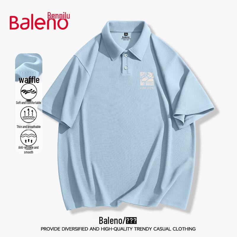 Baleno Men s Waffle Knit Polo Shirt M