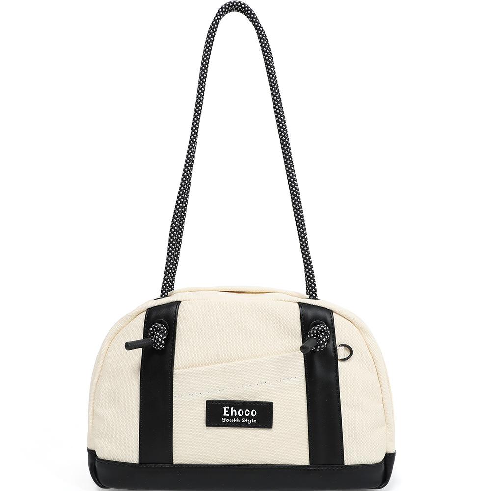 

Spring Niche Denim Bag Shoulder Bag Underarm Bag Fashion Messenger Portable Canvas Bag грязно-белый