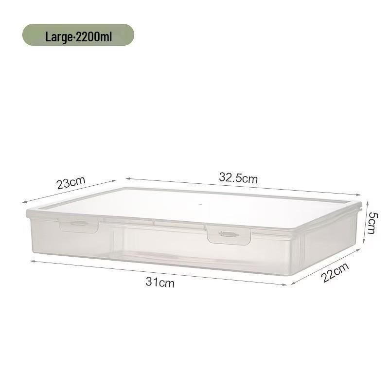 Large Transparent A4 Document Storage Box for Home or Office