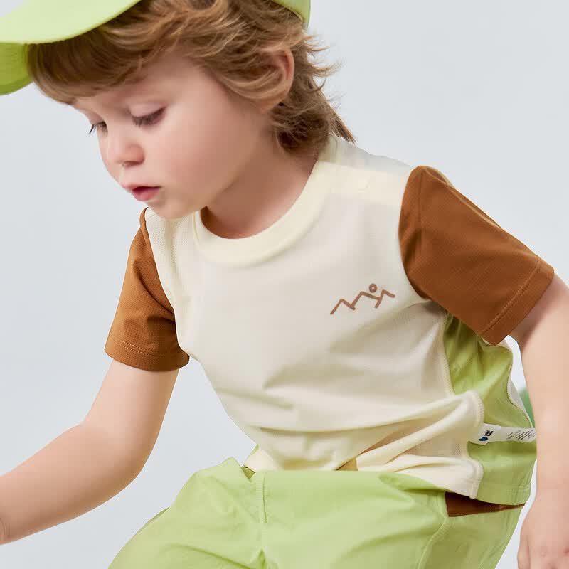 Minibala Boys' Sporty Quick-Dry Color-Block Short Set