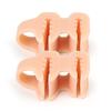 1 Pair Double-hole Toe Separator Slippers Pinching Foot Toe Hallux Valgus Protector Separator Finger Straightener Adjuster Foot Care Tool