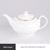 Chinese Style Gold Rim Ceramic Teapot