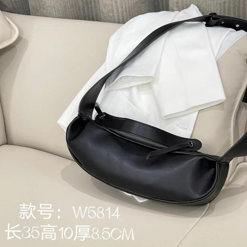 Wide Shoulder Straps Cross-section Chest Bag Single Underarm Women's 2025 New Fashionable All-matching High-texture Moon