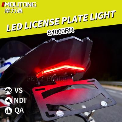License Plate Frame Motorcycle LED Tail Light Tidy Kit for BMW S1000RR 2019-2025 Direct Fit License Plate Bracket