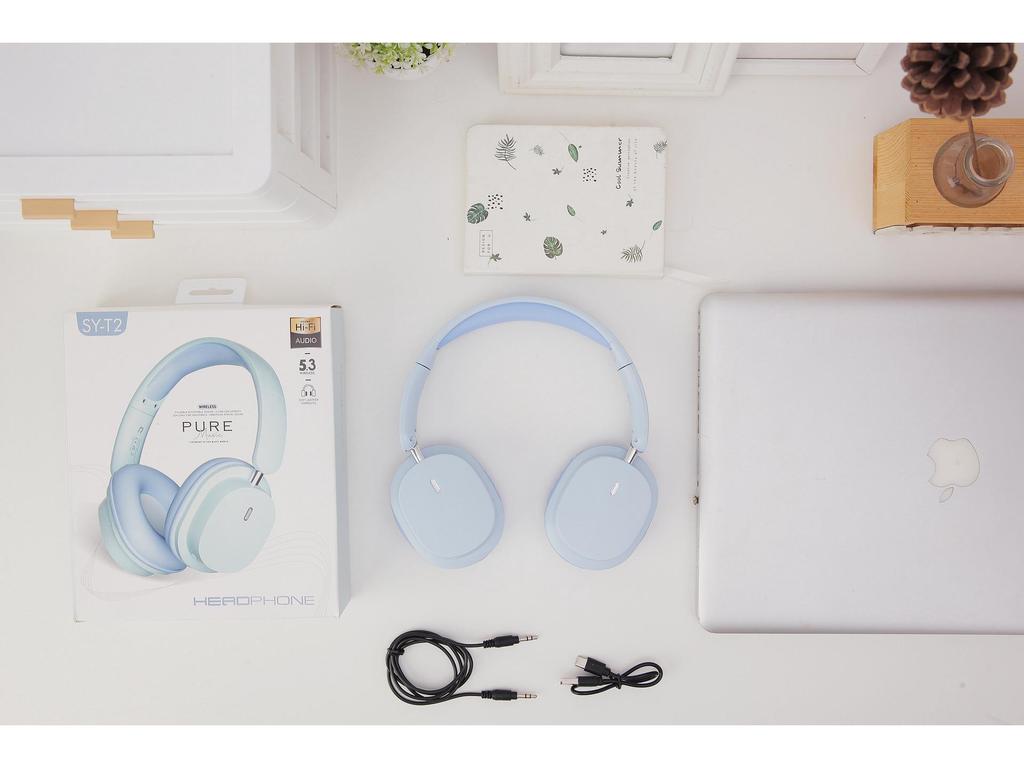 Trendy Over-Ear Wireless Bluetooth Headphones: Large Earcups, Noise-Canceling, Hi-Fi, E-Sports, Stylish and Portable Headset