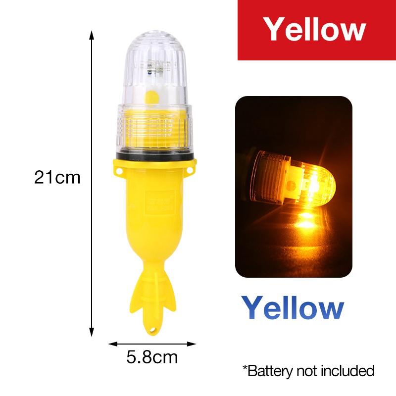 

Fishing Light Led Underwater Diving Signal Light Waterproof Torpedo Blinker Floating Fish Finders жёлтый