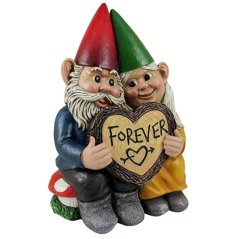 Creative Cartoon Love Dwarf, Couple Resin Statue Ornament, Beautify Home Office Desktop Decoration