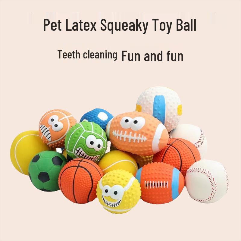 Corgi Squeaky Latex Rugby Toy for Dog Teeth Cleaning