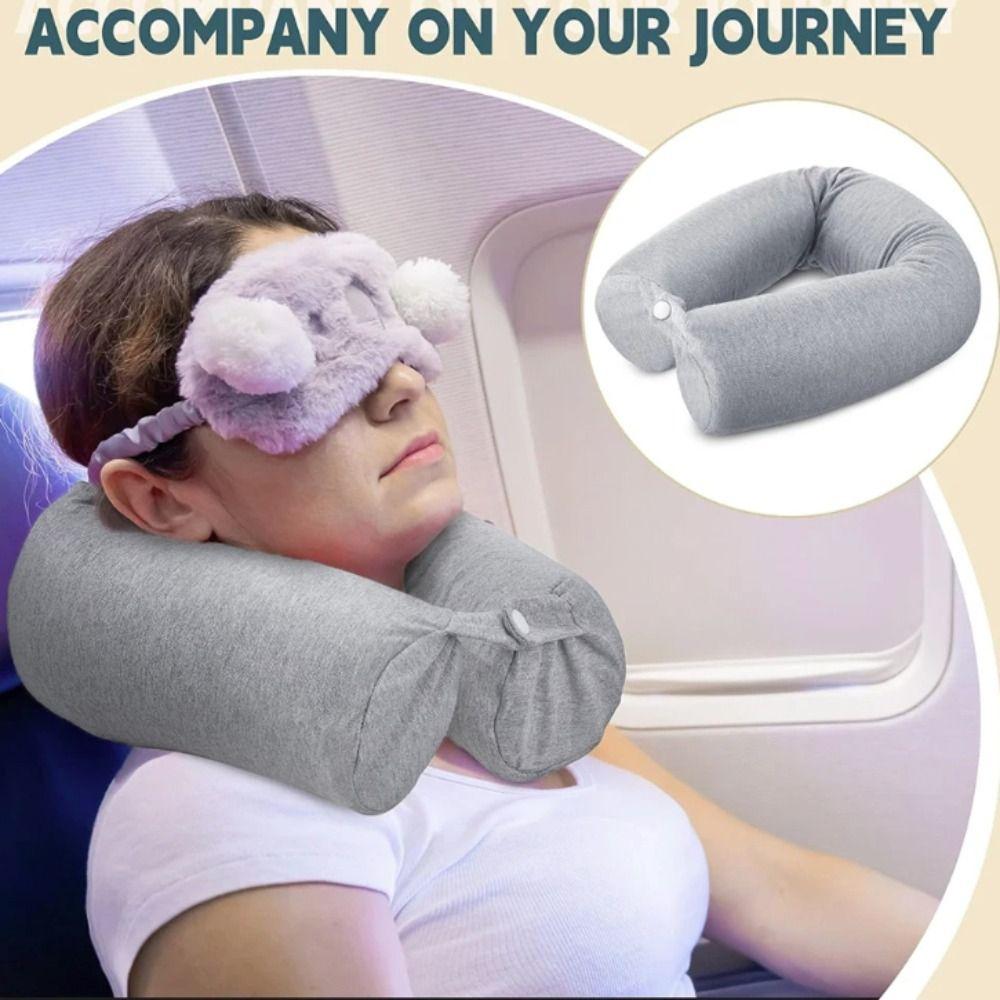 Biegbares U-förmiges Kissen Zylindrisches Nickerkissen Tragbares Reisekissen Schlafen