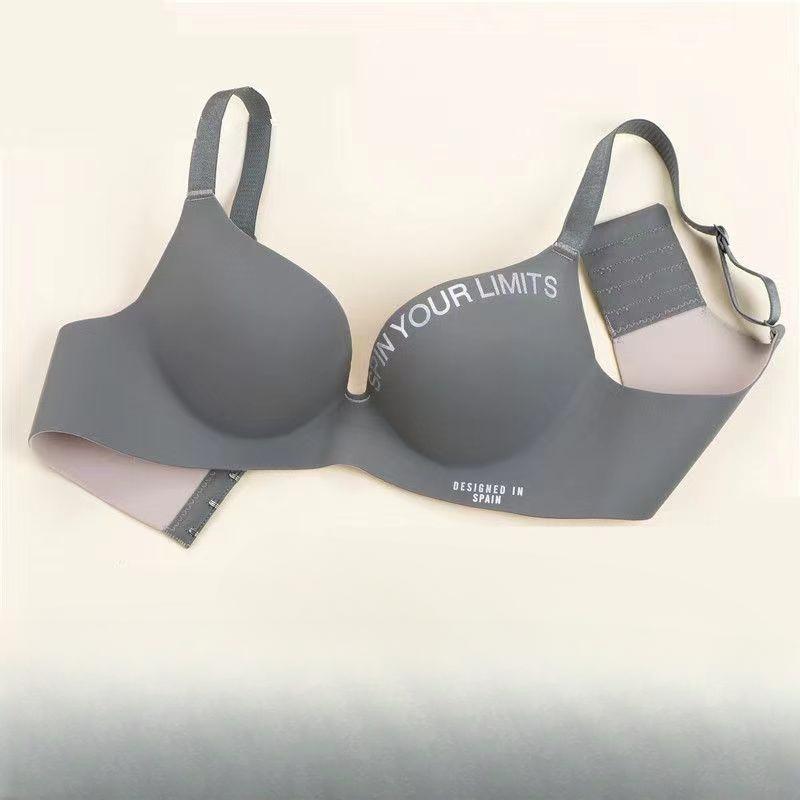 Biustonosz bezszwowy dla kobiet Seksowna bielizna Push Up Bezprzewodowa bielizna Bralette Moda Wzór w litery Bielizna damska Biustonosze dla kobiet