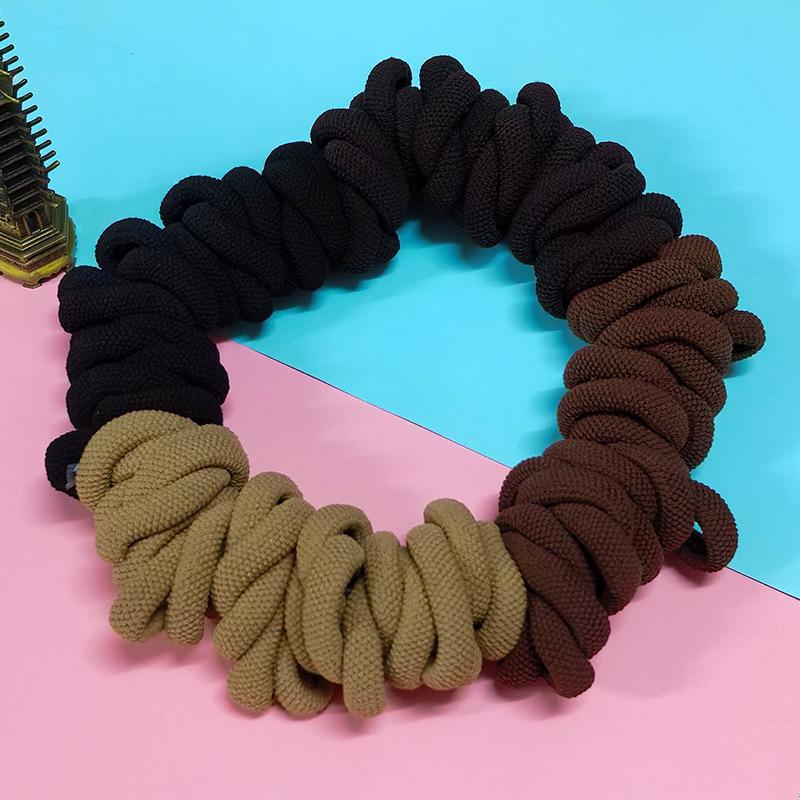 High Elastic Korean Style Hair Ties with Round Beads - Durable, Thickened Rubber Band Hair Accessories for Women