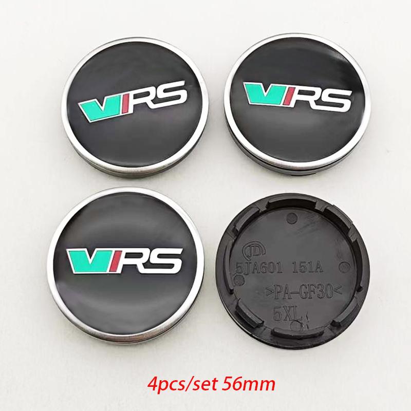 

4pcs 56mm Car Styling Wheel Center Hub Caps Logo VRS Rim Cover Badge Emblem For Skoda Rapid Octavia RS Kodiaq Fabia Accessories
