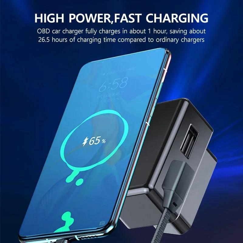 Car OBD Adapter for Tesla Model Y Juniper Model 3 Highland 2025 Hidden USB Type-C Interface Extender 48W Splitter Car Accessory