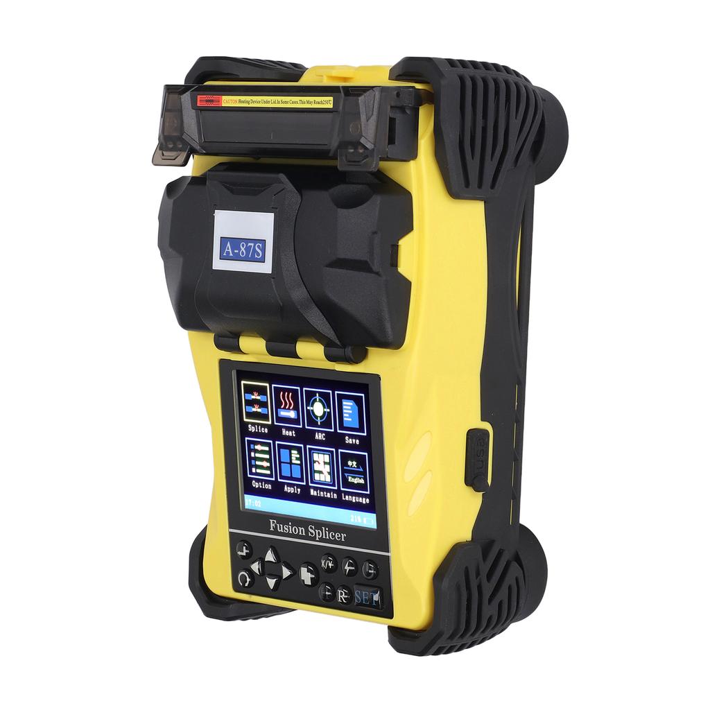 Fusion Splicer Set Automatic 3 in 1 Mini Optical Fiber Fusion Splicer for Telecommunications 100‑240V EU Plug