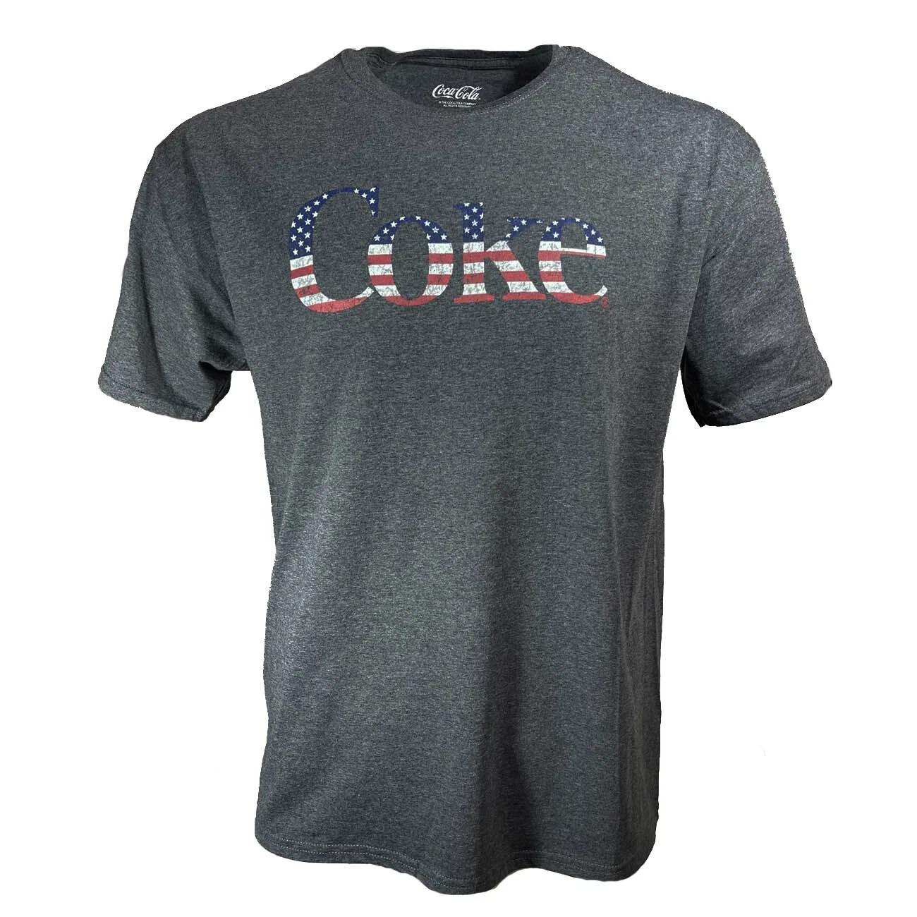 

Coca Cola -Unisex T-shirt -US flag -by Classic Retro Design heather Gray L