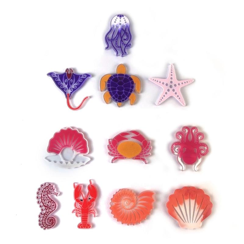 Cartoon Marine Animal Silicone Molds Epoxy Resin Casting Mold DIY Craft Keychain Pendant Mold Handmade Jewelry Tool