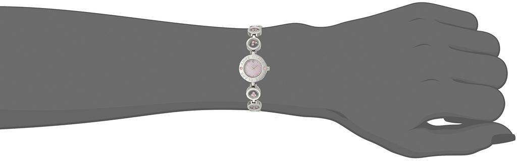ANNE CLARK Watch with Natural Diamond and Moving Color Pink Women's Stones, Shell, AT1008-17
