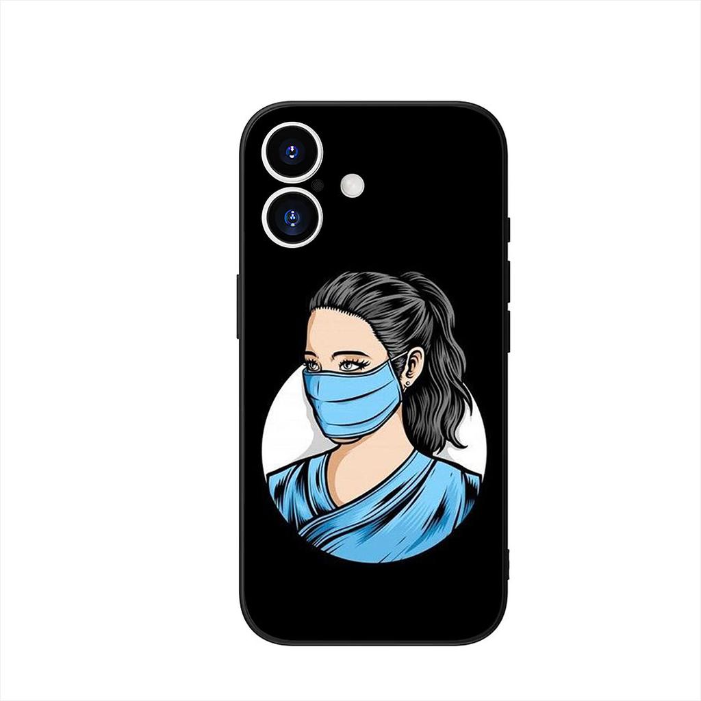 Nurse Queen Doctor Hero Fight Phone Cover Case for Apple iPhone 16 15 14 Plus 13 12 Mini 17 Pro Max + 16E Air 16+ ProMax Casing