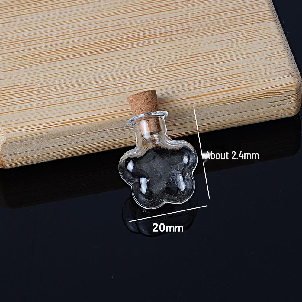 Mini Special-Shaped Glass Wishing Bottle Pendant with Cork for DIY