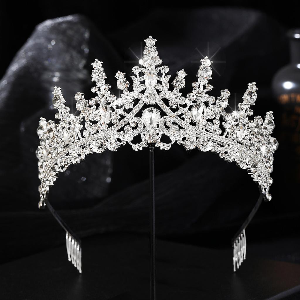 Alloy Crown Wedding Tiara, Hair Accessories, Banquet Party Disc Hair Tiara, Ball Party Bridal Tiara