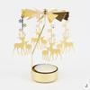 Carousel Candle Holder Gold Metal Candlesticks Room Decor Cake Rotating Candle Stand Home Decoration For Valentine's Christmas