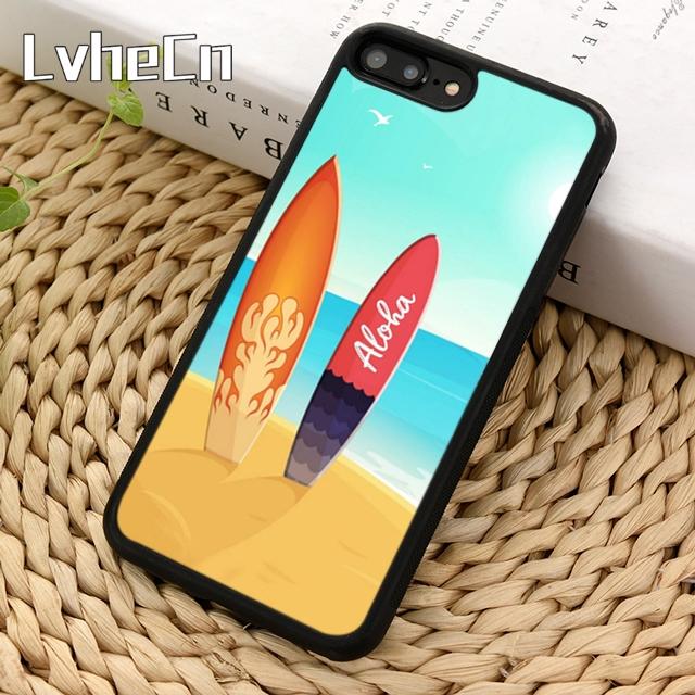 HAWAII BEACH SURF GIRL SURFING ART Phone Case For iPhone 17 Air 13 12 Cover For Apple 14 15 16 Pro Max Plus