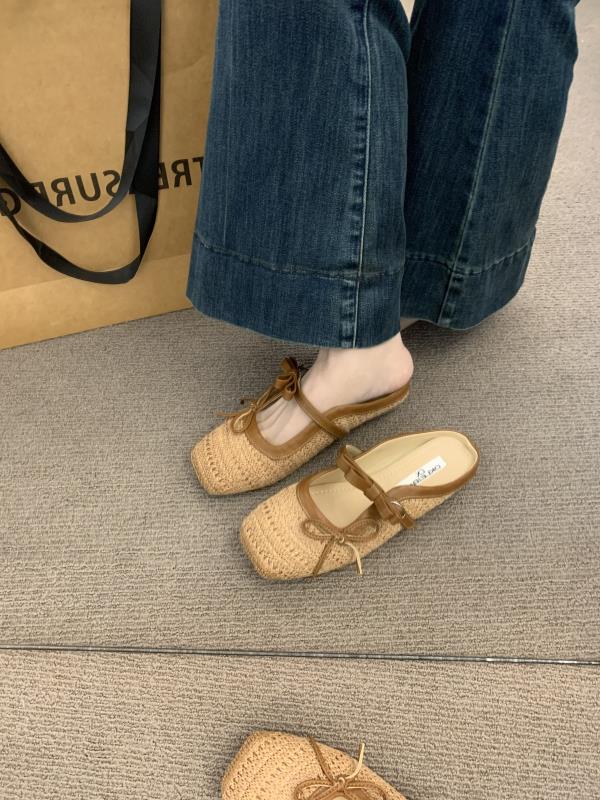 Fashion Shoes Ladies' Slippers Cover Toe Luxury Slides Butterfly-Knot Designer Butterfly-knot Slippers Casual Cover Toe Shoes Woman 2025