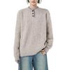 Women's Retro Knitwear: Korean-Inspired Green Long-Sleeve Pullover for 2025 Autumn/Winter