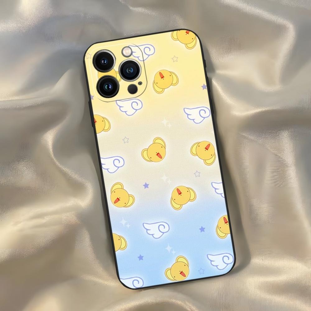 Anime Card Captor Sakuras Phone Case for Iphone 16 15 14 13 12 11 Pro Max Xr X Xs Mini 8 Plus SE 2022 Black Soft Silicone Cover