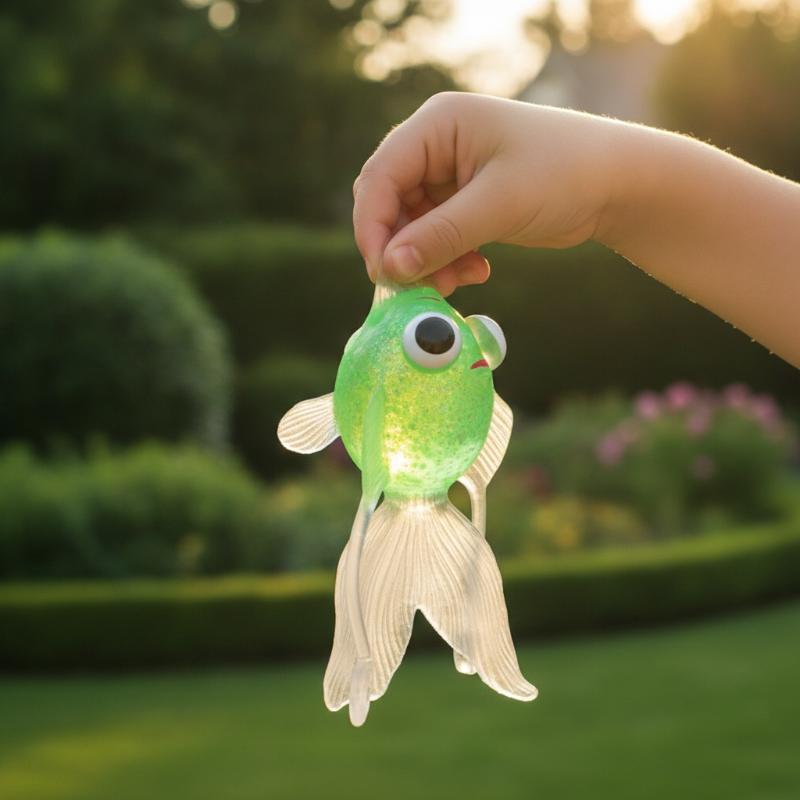 Kawaii Big Eyes Cartoon Goldfish Slow Rebound Gold Powder Maltose Ball Squeeze Fidget Toy Big Tail Goldfish Kids Gifts