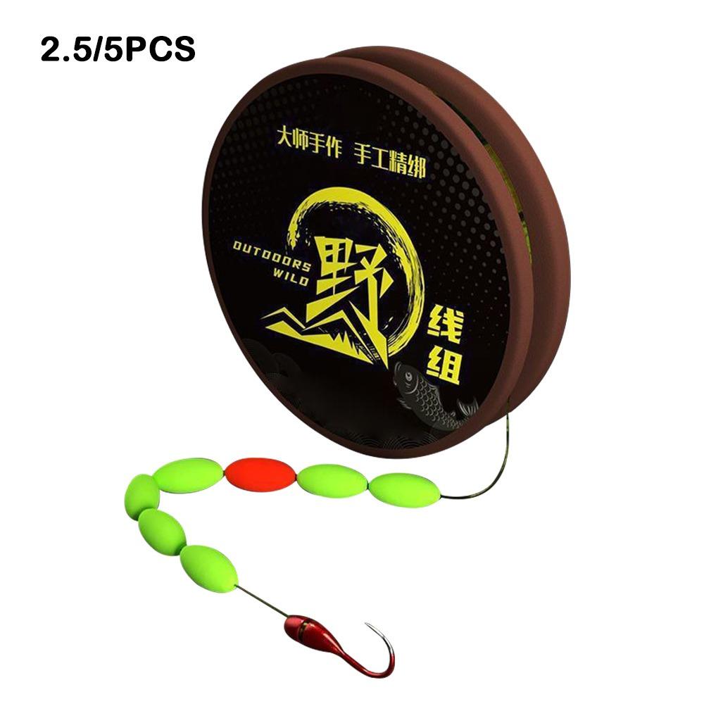 5pcs 3.6M Seven Star Drift Line Foam Shaft + Raw Silk Fishing Line Multi-Size Fishing Line Group Nylon High-Strength